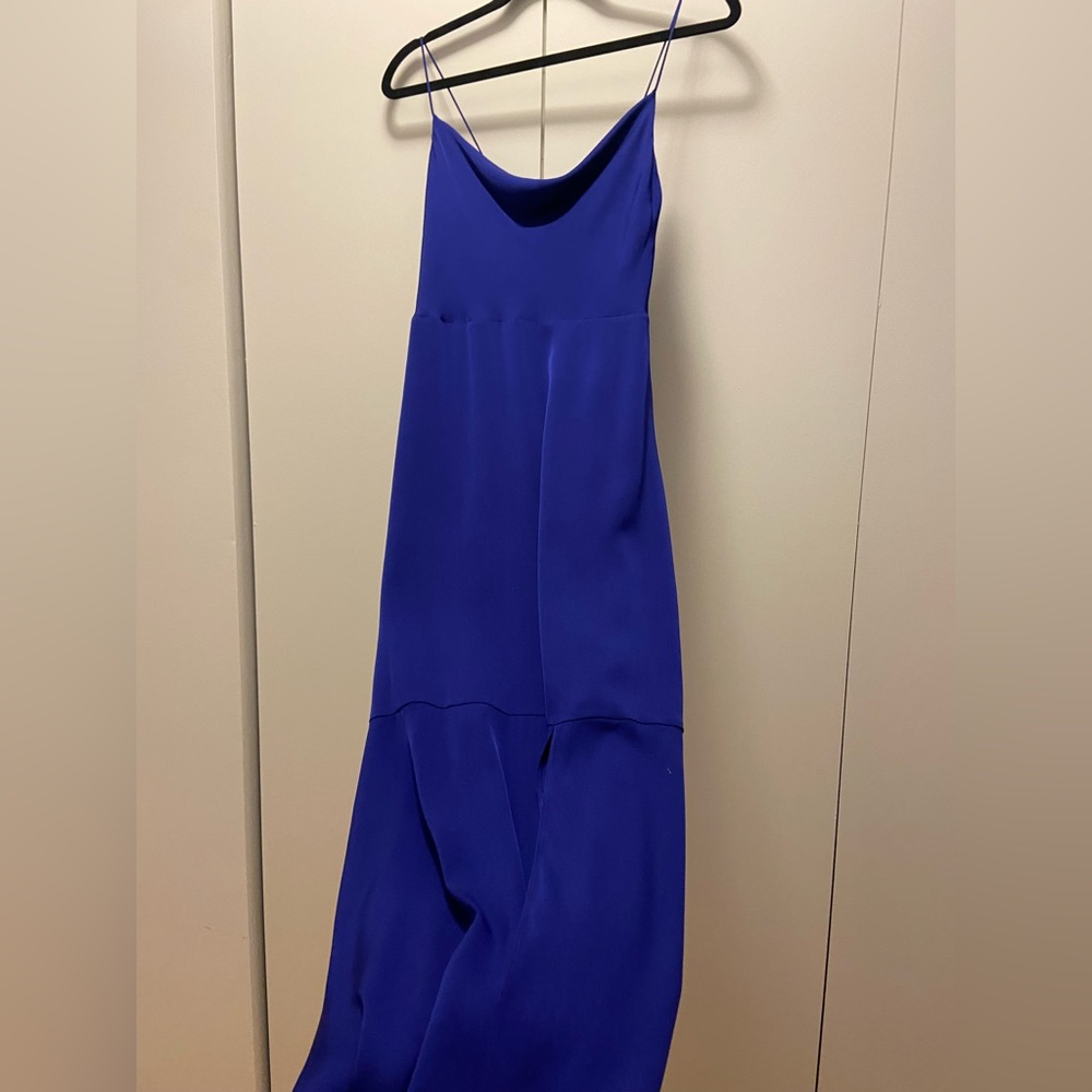 Silk Intermix Dress (Blue)